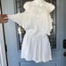 Aqua White Embroidered Shorts Romper size M
