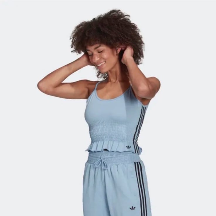 Y2K Adidas Smocked Top