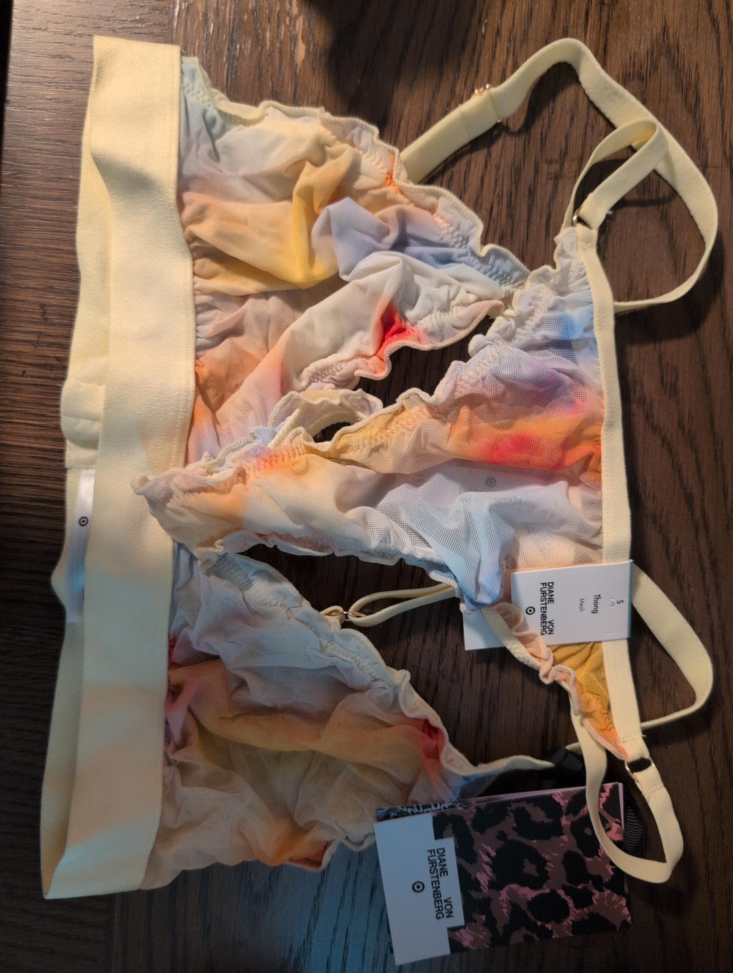 Diane von furstenburg for target bralette (m) and thong (s)