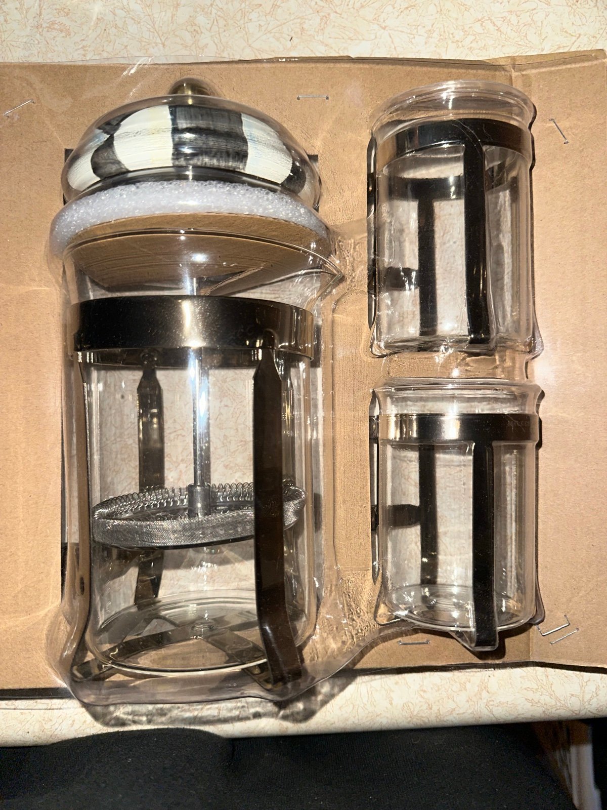 Mackenzie Childs Cookie Jar and French press set