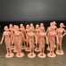 Lot of 15 Female Vintage Teenettes MPC Portugal Pink Plastic Dollhouse Model Fig