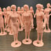 Lot of 15 Female Vintage Teenettes MPC Portugal Pink Plastic Dollhouse Model Fig
