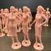 Lot of 15 Female Vintage Teenettes MPC Portugal Pink Plastic Dollhouse Model Fig