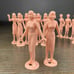 Lot of 15 Female Vintage Teenettes MPC Portugal Pink Plastic Dollhouse Model Fig