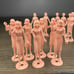 Lot of 15 Female Vintage Teenettes MPC Portugal Pink Plastic Dollhouse Model Fig