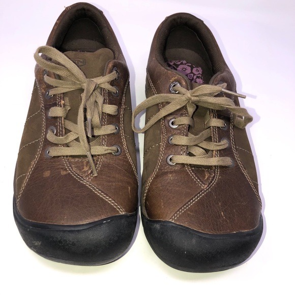 Women Keen PRESIDIO brown Leather oxford sneaker size 10