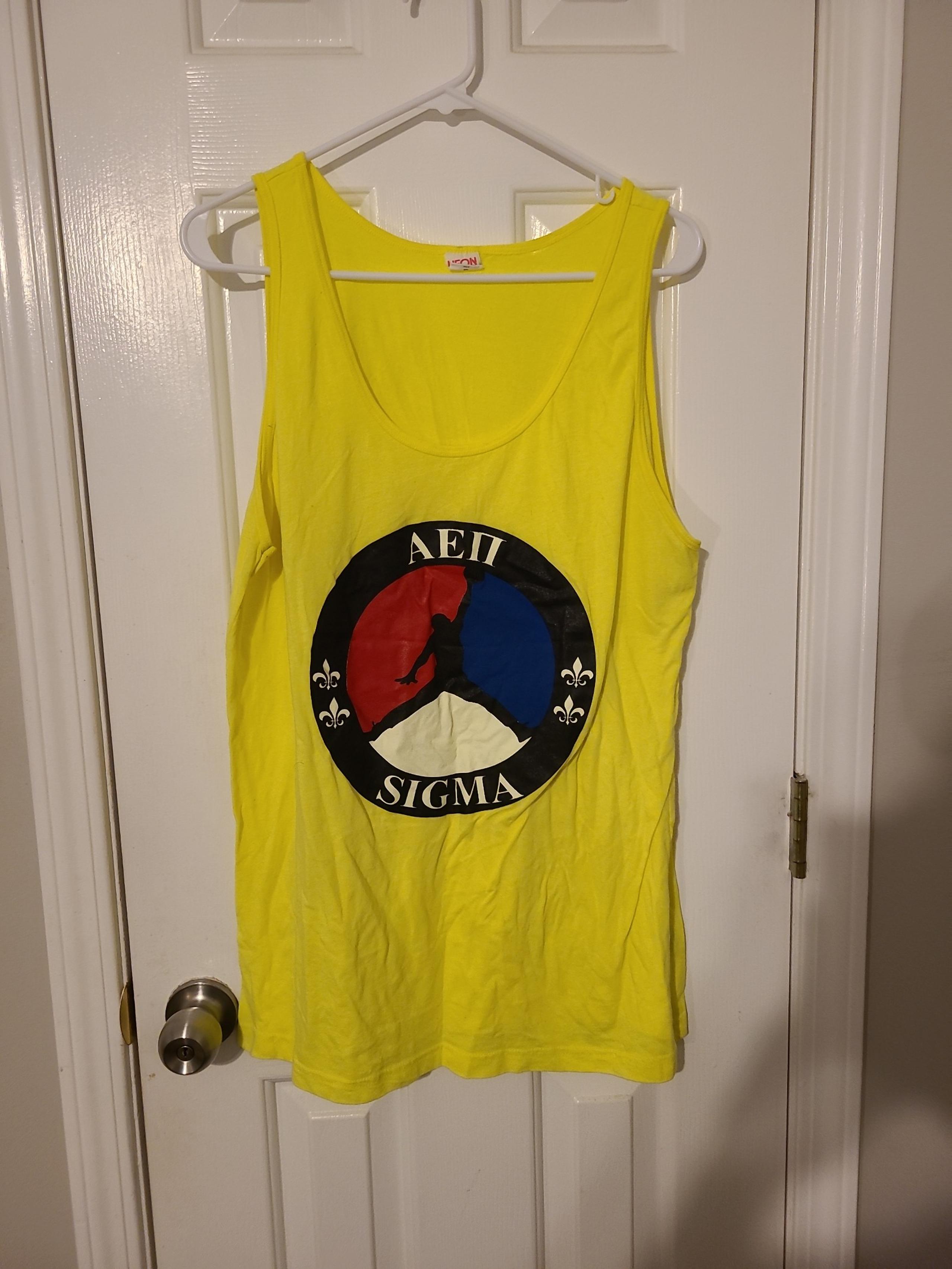 Yellow Frat Graphic Sleeveless shirt