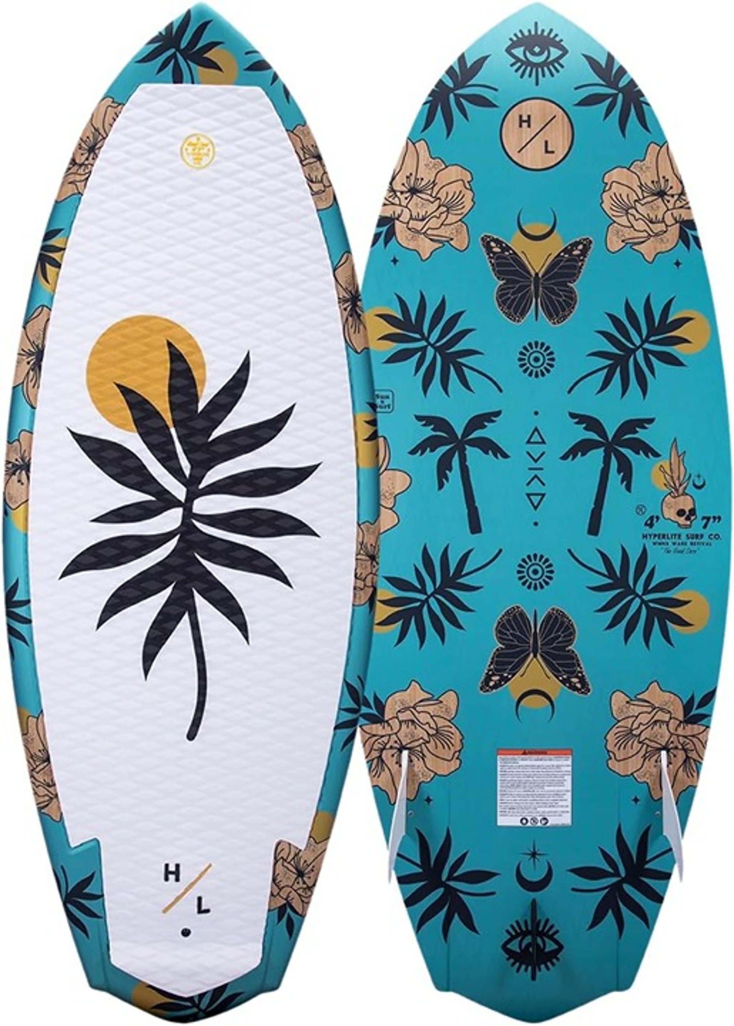 Hyperlite Good Daze Womens Wakesurfer Blue/Gold 4ft 7in