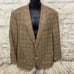 Samuelsohn Tan Red Plaid Wool Cashmere B