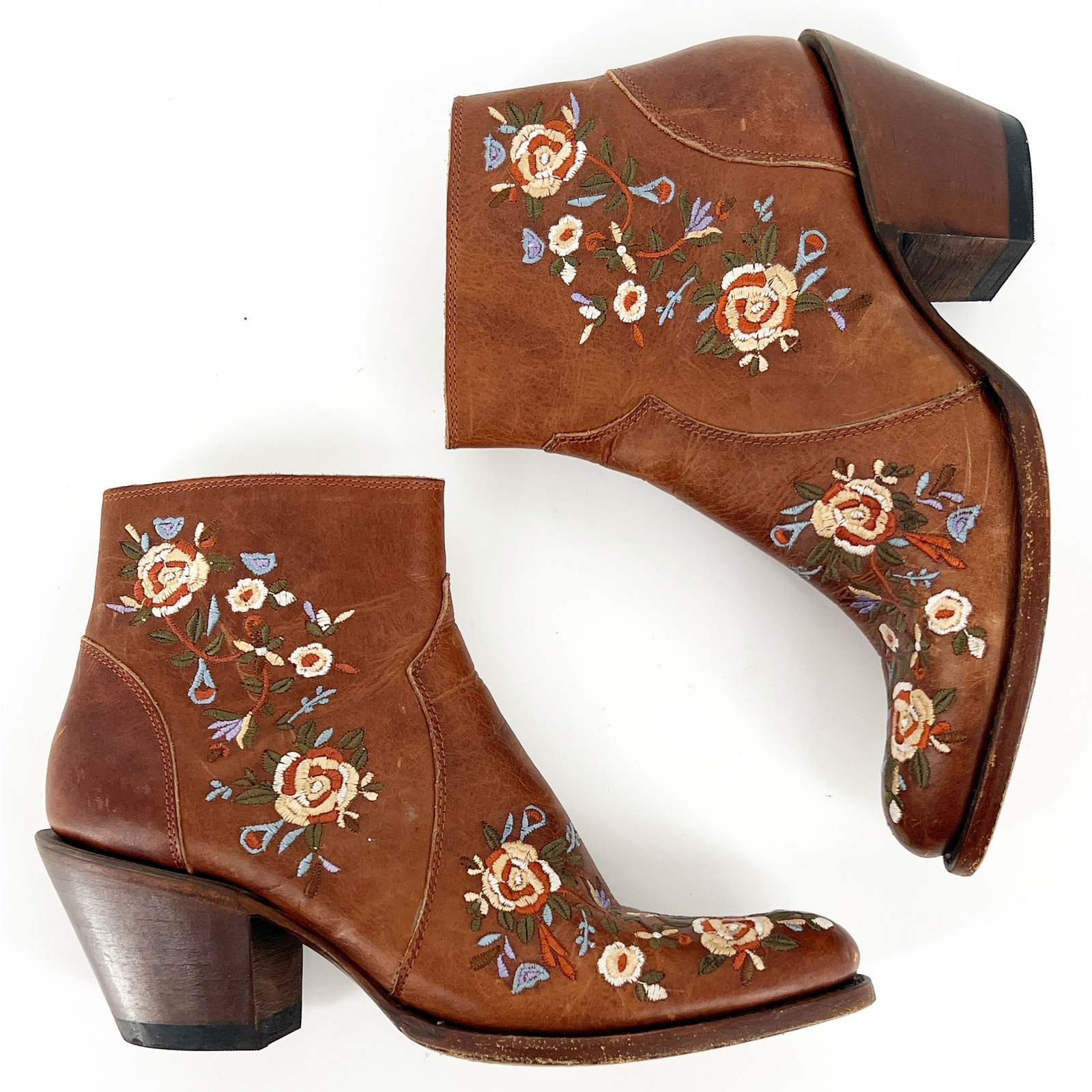 Shyanne Millie Floral booties embroidered western cowgirl boots
