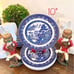 Blue and White Dinner Plates (4)