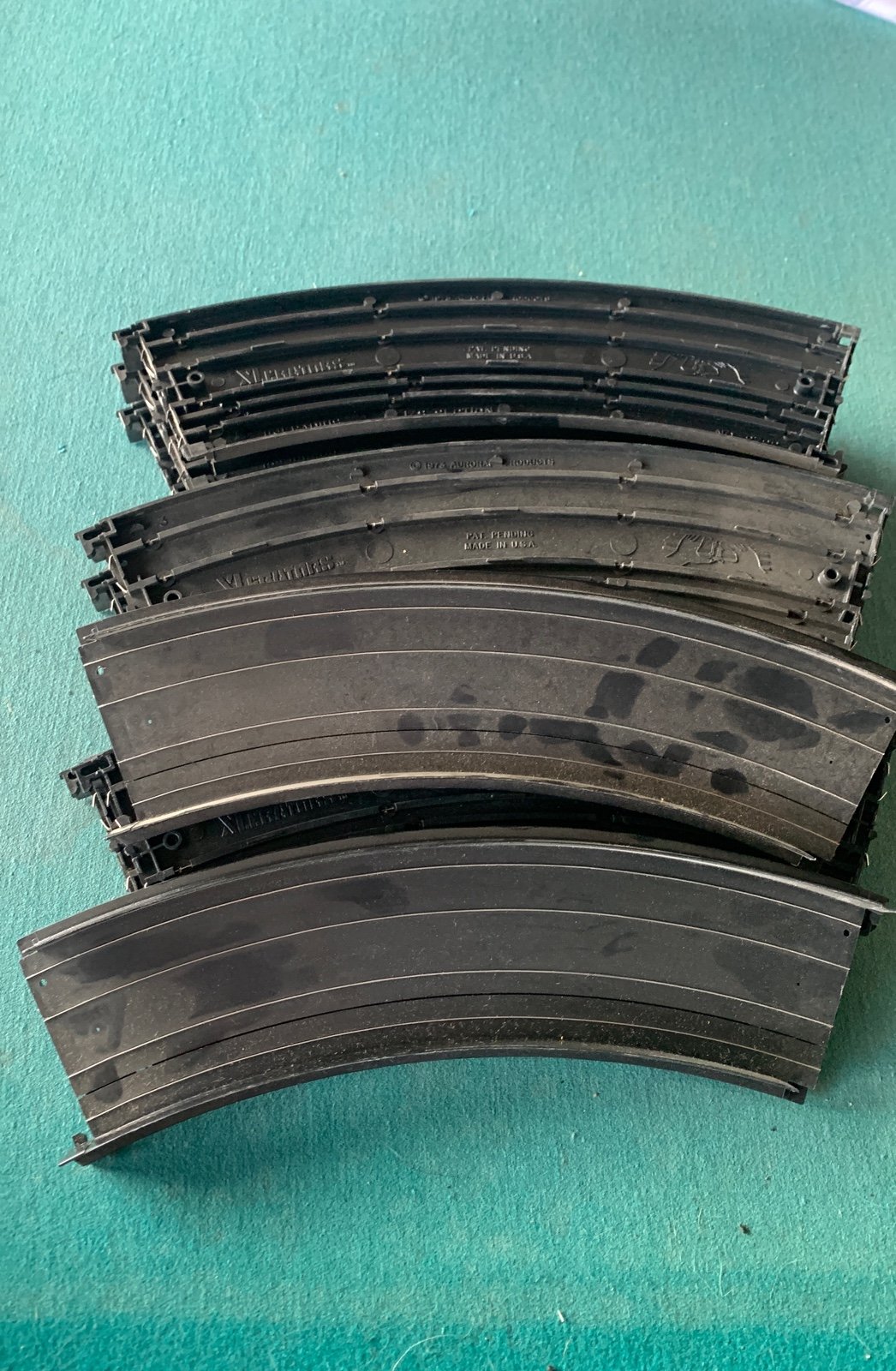 12 Xlerators 15 inch radius 1/8 section no 2722 slot cars aurora