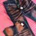 Fashion Nova Enyo Strapless Corset Denim Top (S) / Stretch Flare Jeans (Size: 3)