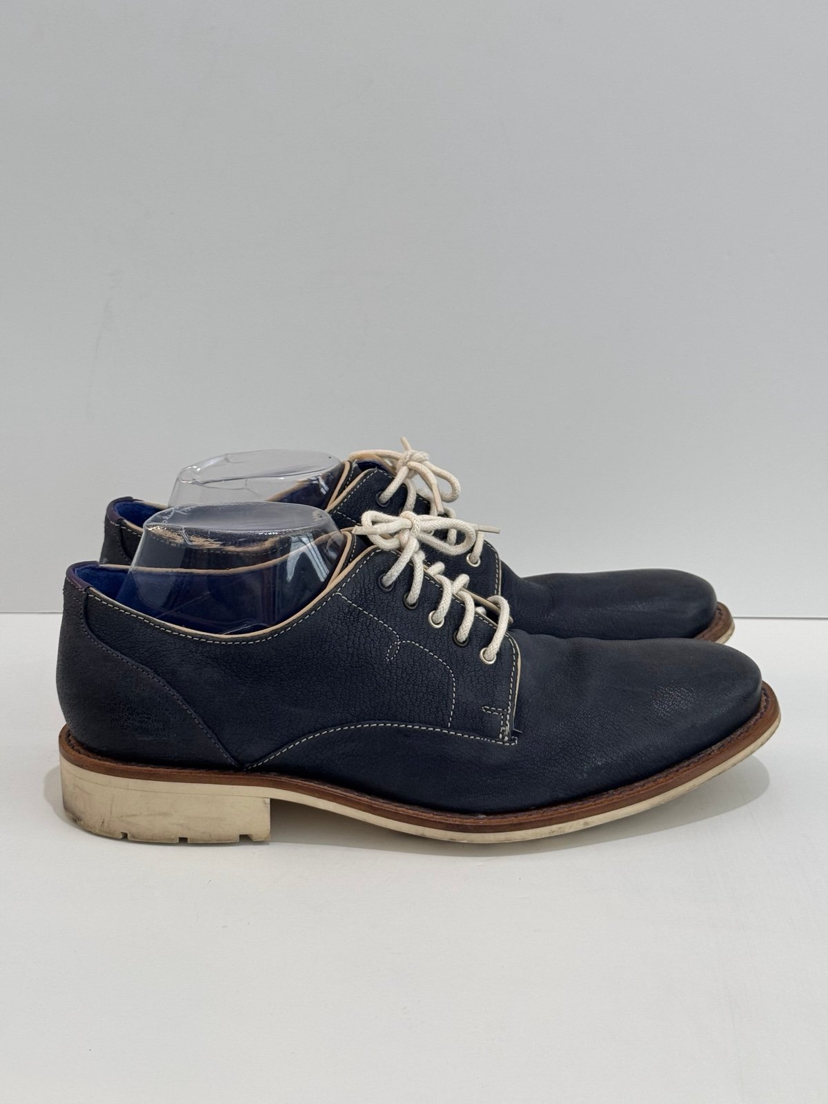 TED BAKER Tich 3 Men’s Navy Blue Nubuck Leather Oxfords -9 (42)