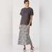 NWOT Ena Pelly Women’s Roza Slip Midi Skirt Black White - Size Small