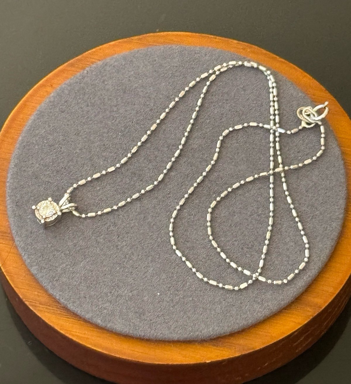 14k White Gold Diamond Necklace