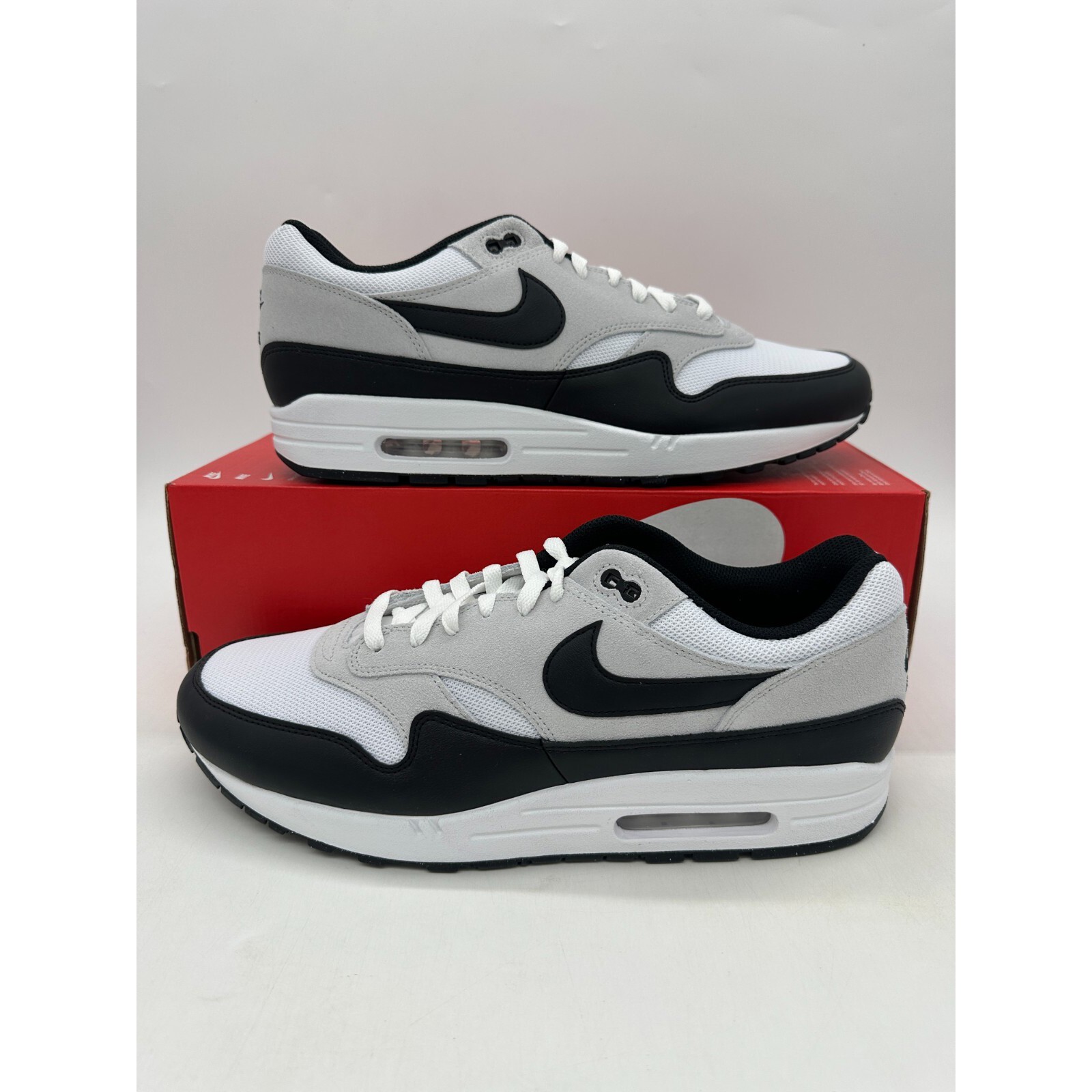 Nike Air Max 1 Men's Size 14 White Black Running Athletic Shoes FZ5808 102