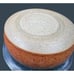 Handcrafted Lidded Stoneware Blue Orange Pottery Casserole Dish By Crystal