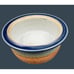 Handcrafted Lidded Stoneware Blue Orange Pottery Casserole Dish By Crystal