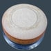 Handcrafted Lidded Stoneware Blue Orange Pottery Casserole Dish By Crystal