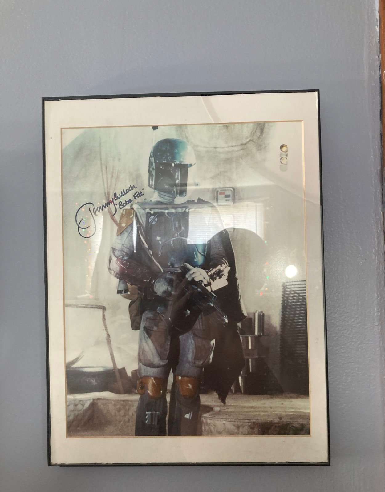 Jeremy Bulloch (original boba fett) signed wall art (authenticated)