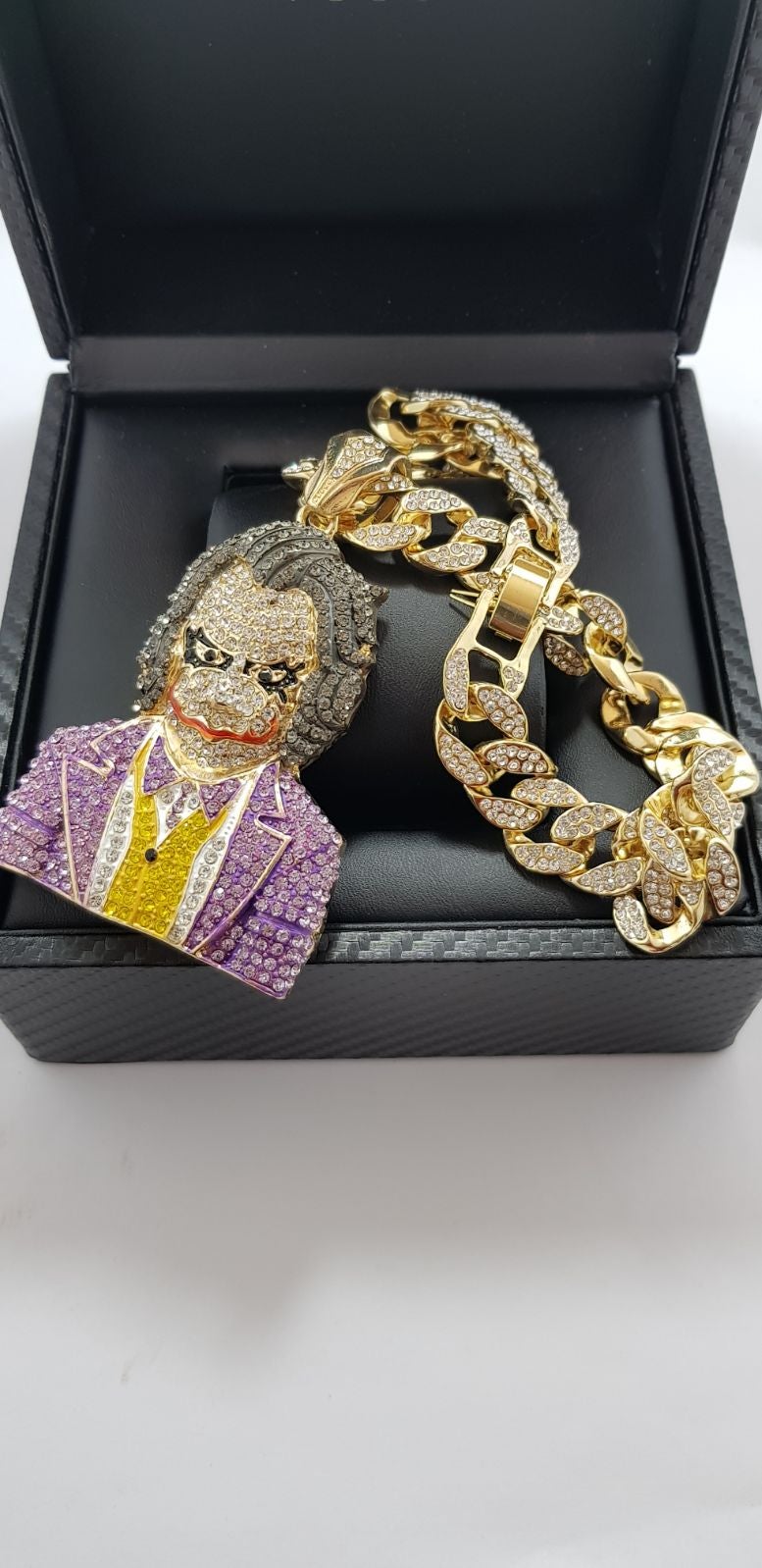 14K GOLD PLATED ICED OUT JOKER CHAIN