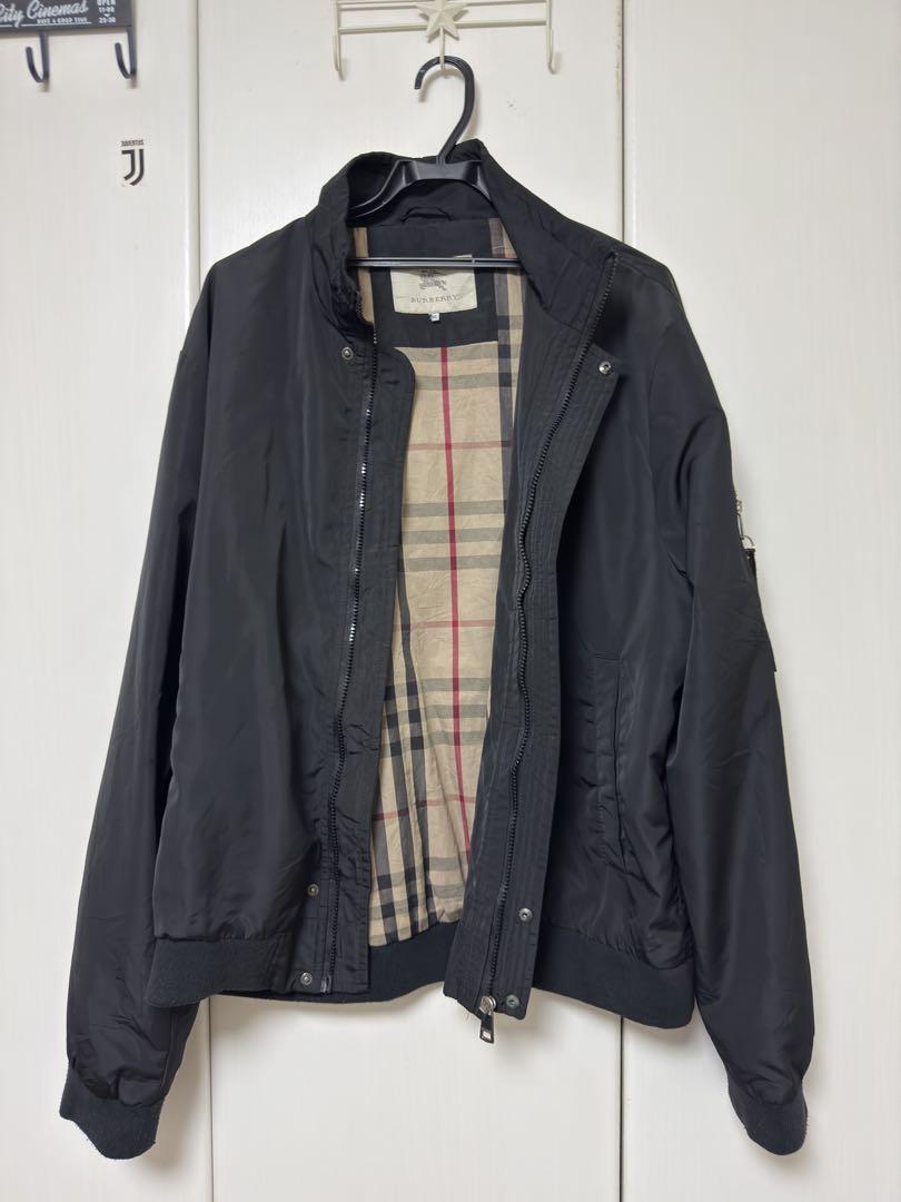 BURBERRY Black Nylon Jacket XL