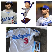 Majestic Los Angeles LA Dodgers 2016 #3 Taylor Baseball Jersey W/ BobbleHead