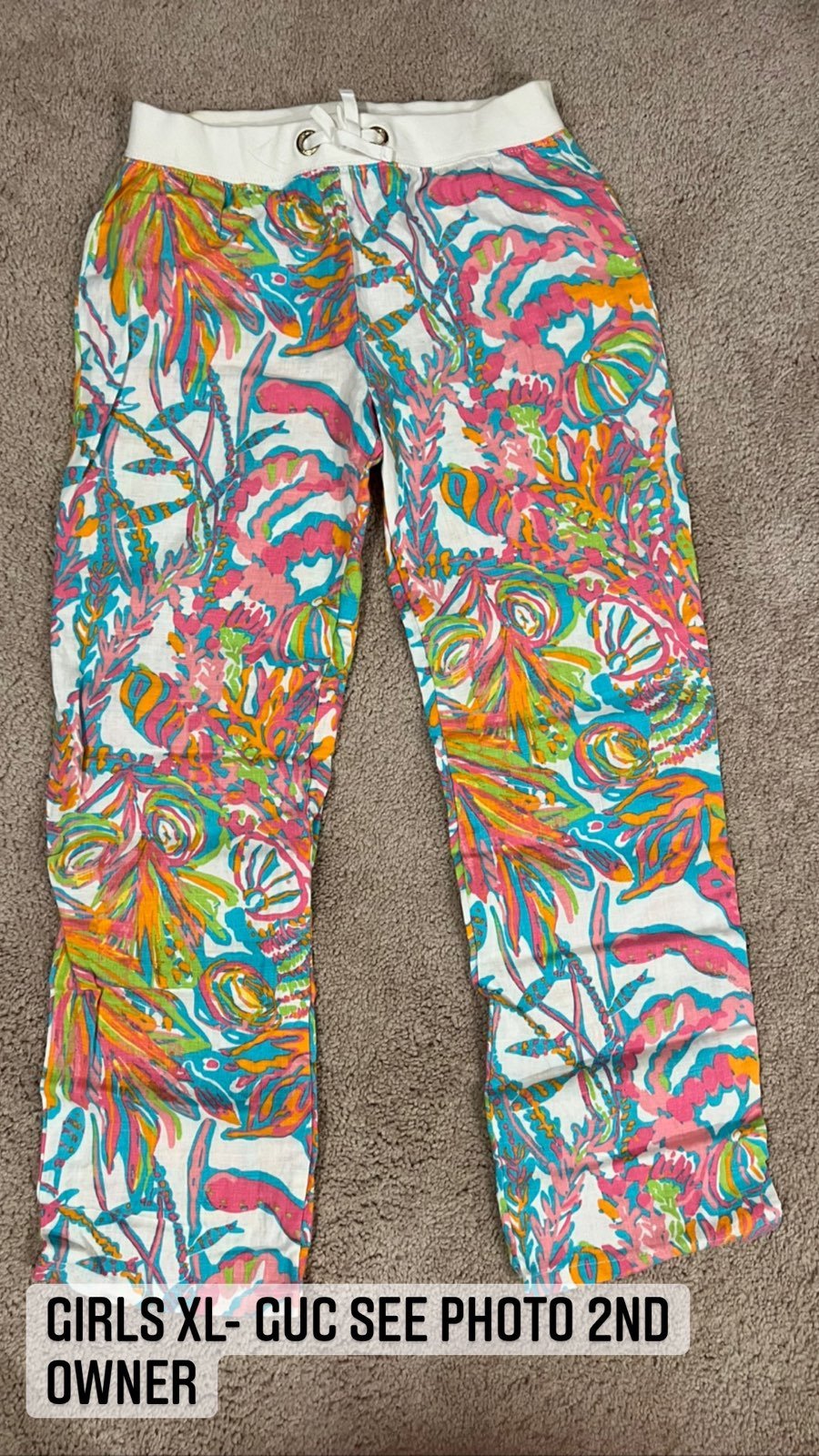 Lilly Pulitzer Girls xl linen pants