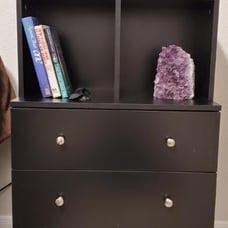 3 Drawer Dresser With Cubbies Storage - Black