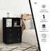 3 Drawer Dresser With Cubbies Storage - Black