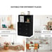 3 Drawer Dresser With Cubbies Storage - Black