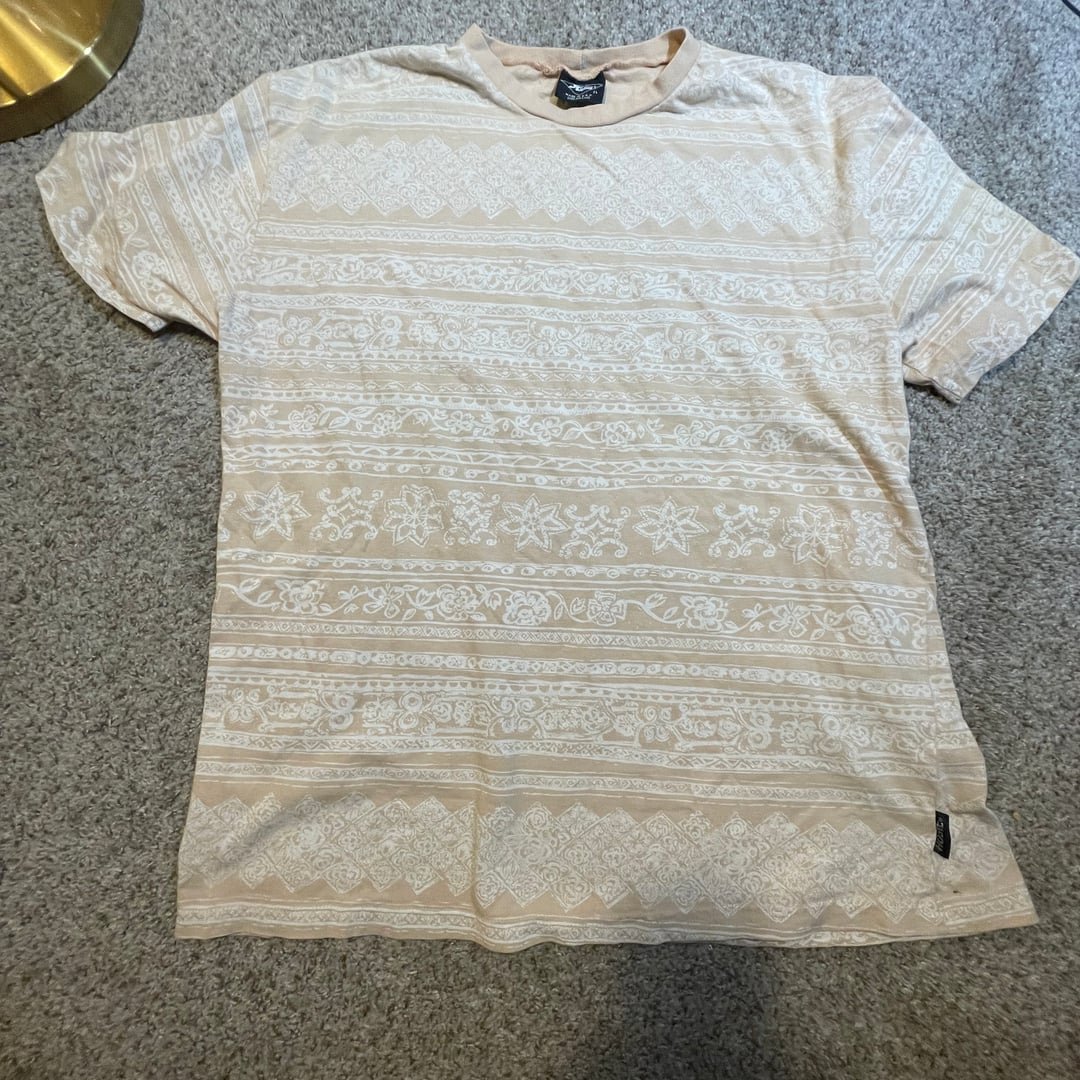 Rare Vintage Hobie Striped T Shirt Skate Skateboard Made in Usa Size XL / Santa