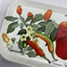 Mebel Melamine Trays Crimum Basilicum Red Pepper Made In Italy 11” Set Of 2