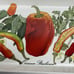 Mebel Melamine Trays Crimum Basilicum Red Pepper Made In Italy 11” Set Of 2