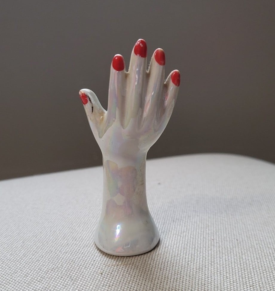 VINTAGE Ceramic French Hand Vase