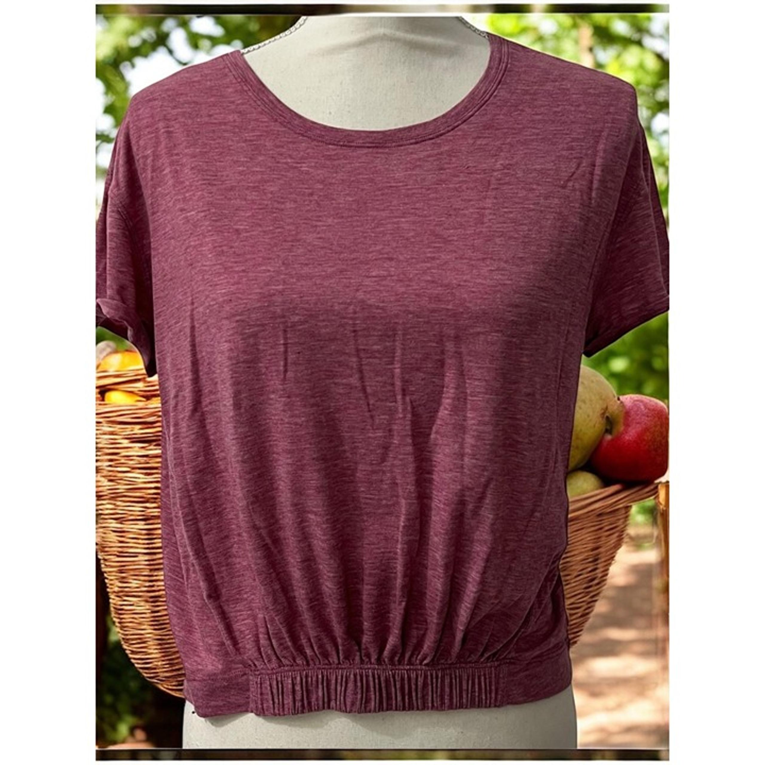 Lululemon Short Notice Heather Pink Short Sleeve Cropped Athletic T-Shirt