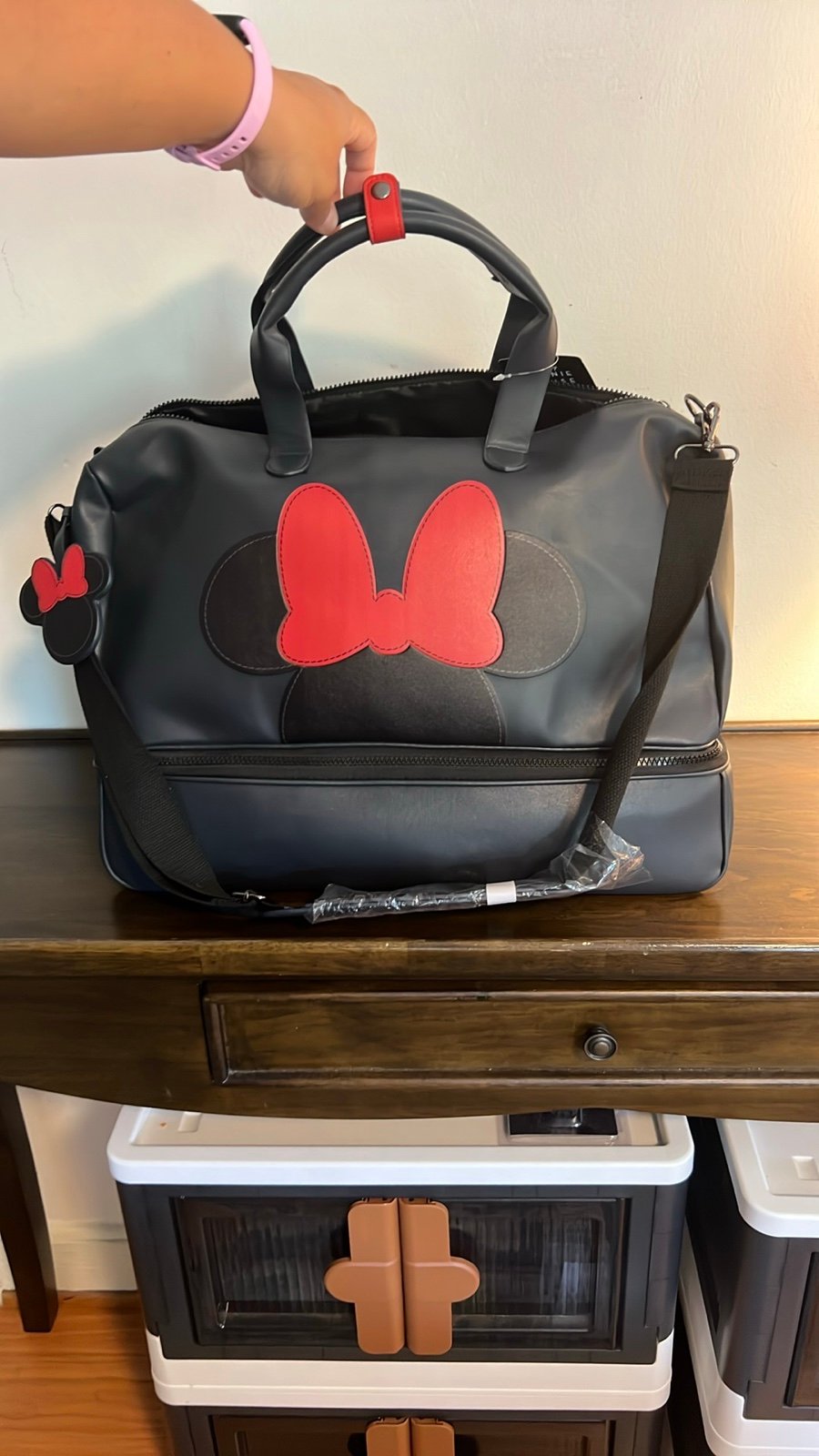 Disney Minnie Mouse Embossed Weekender Travel Bag