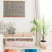 3-piece cotton rope cube storage basket, pink/off-white