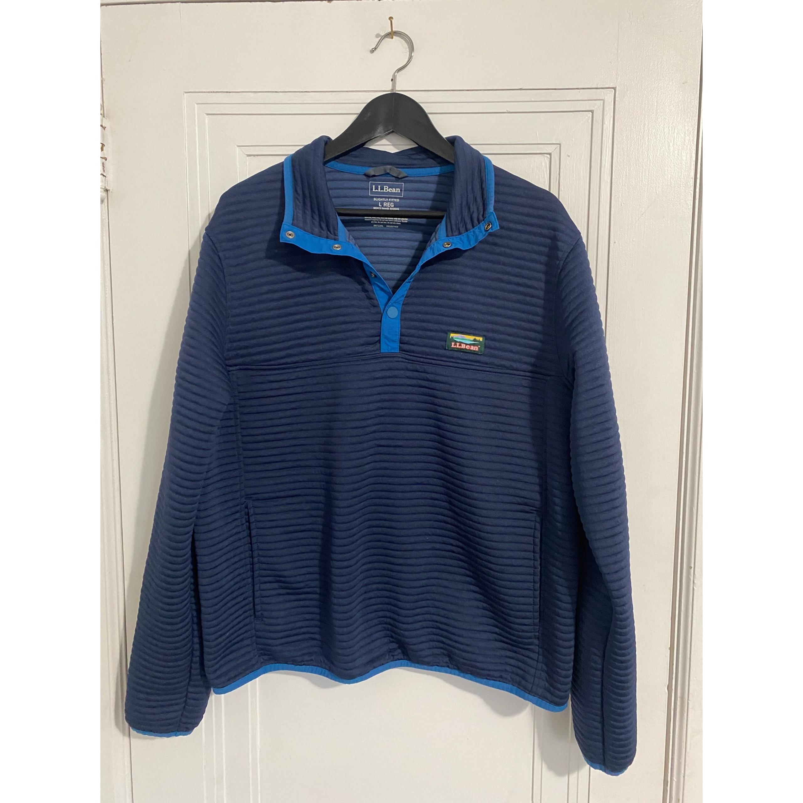 L.L. Bean Snap-Button Pullover Sweatshirt Men's Size Large