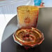 Vintage 1971-1989 New in Box Indiana Glass Tiara Sandwich Amber 7” Kitchen Stora
