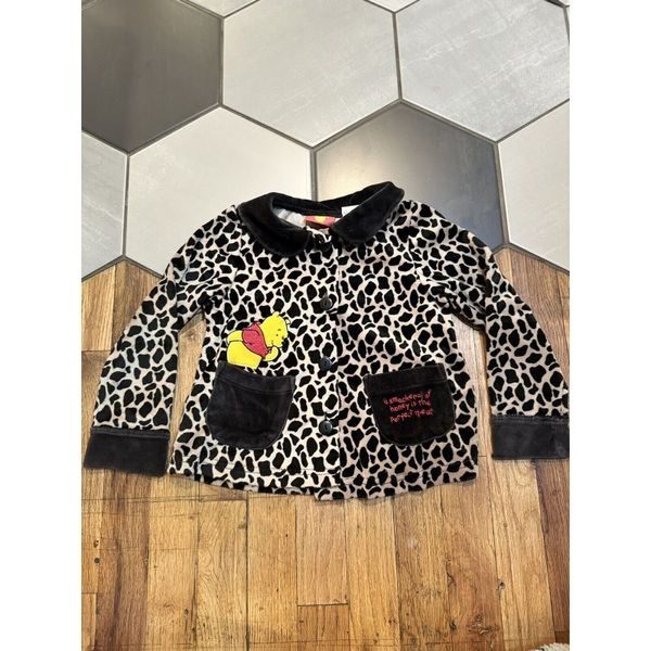 vintage Winnie the Pooh Bear Shirt Jacket 3T Leopard