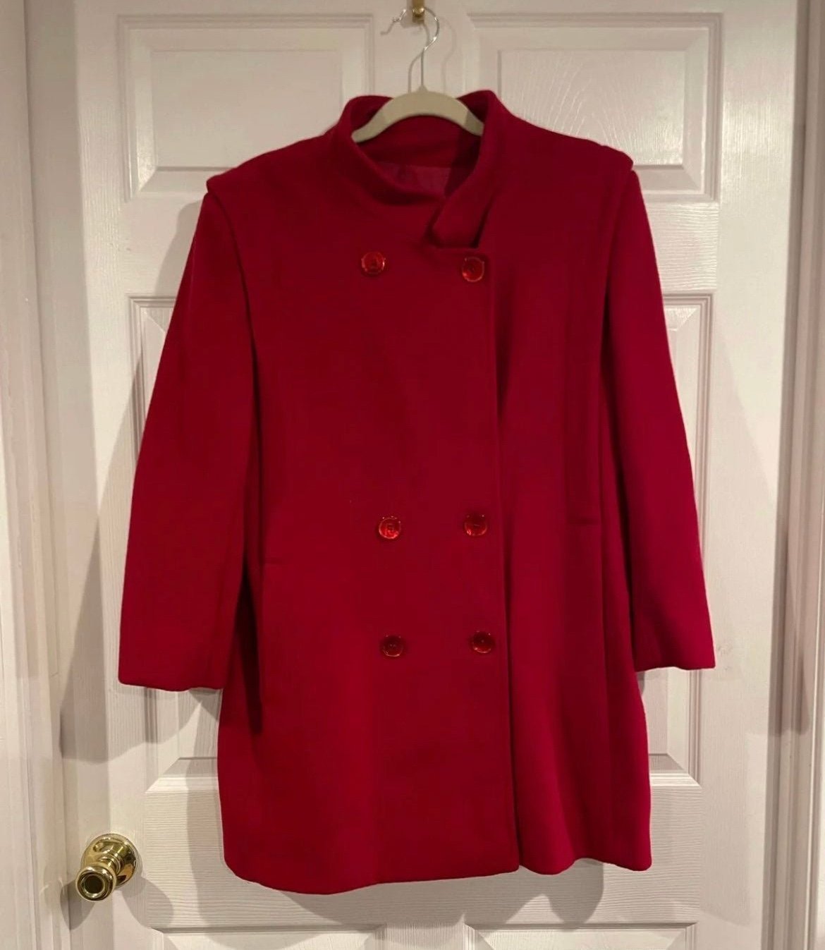 Forecaster of Boston Red Wool Double Breasted Coat