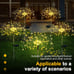150 LED Solar Firework Lights Outdoor Waterproof Path Lawn Garden Decor