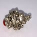 Rare Antique Victorian Silver Etruscan Peruzzi Fob Charm Pendant