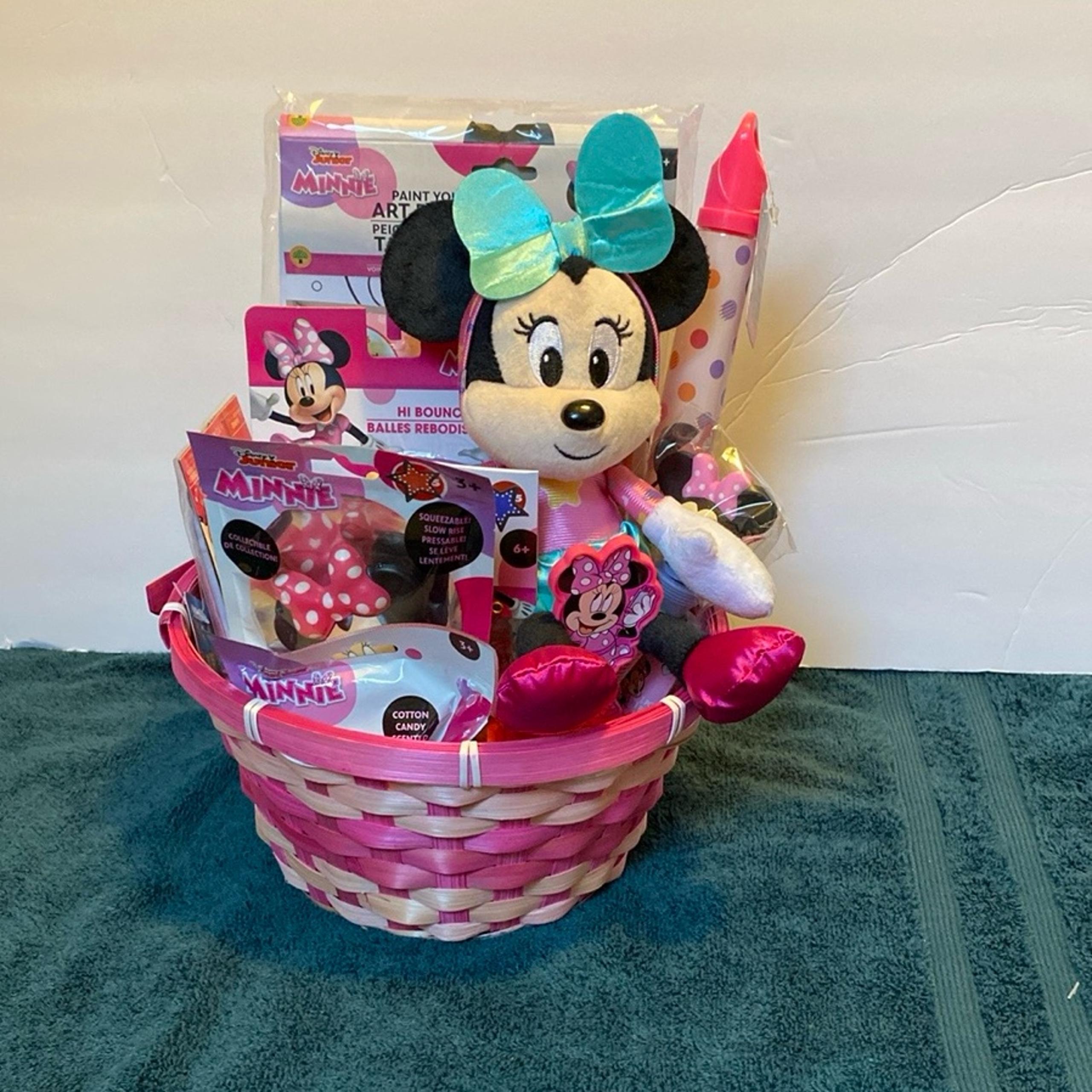 Minnie Mouse Small Easter Basket- Prefilled with 13 Theme Pieces NWT