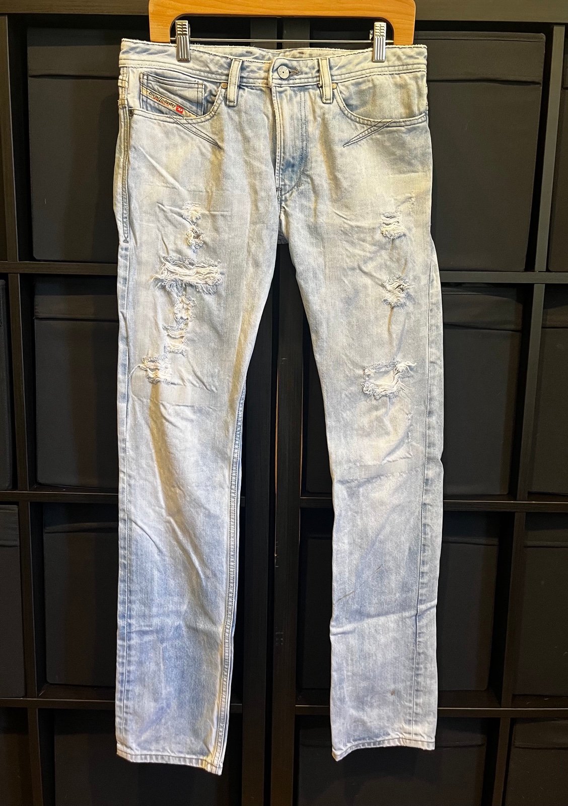 DIESEL Men's Jeans WASH 008PN SHIONER Slim-Skinny Fit Size W30 L32 Made in ITALY