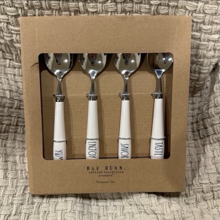 Rae Dunn Teaspoon Silverware Set , Ceramic