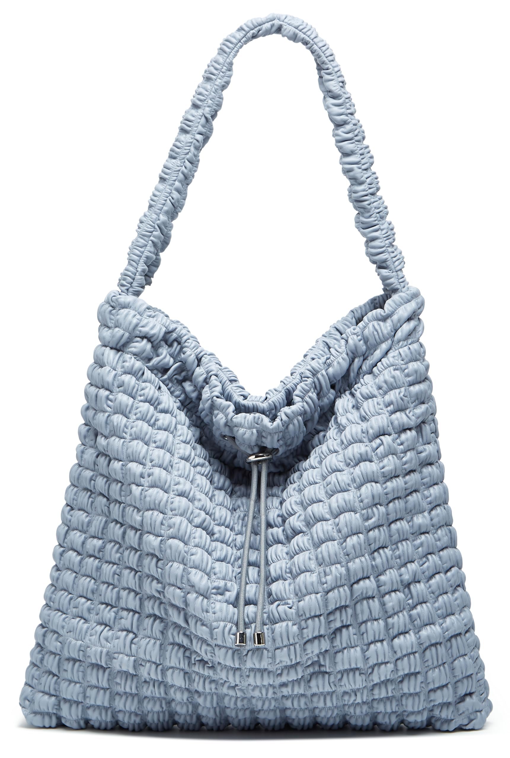 Elegant Purses For Vegan Textured Satchel Bubble Bag Strap Satchel Slouchy