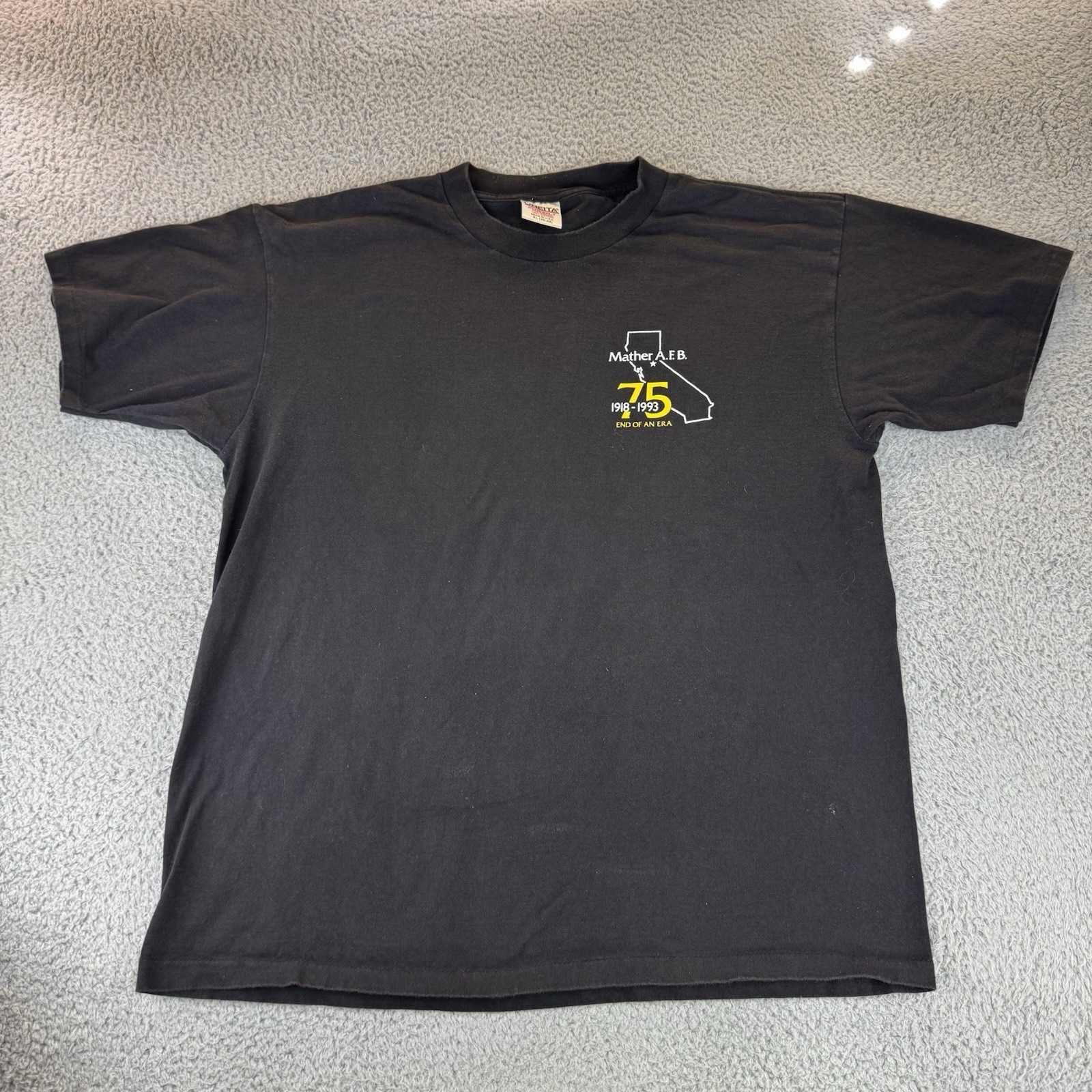 VTG BLACKBIRD T-SHIRT MILITARY T43 PLANE SINGLE STITCH DOUBLE SIDED '93 MENS Xl